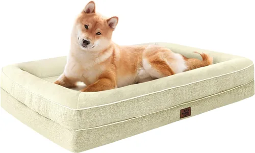 Vista 16 de Cama ortopédica impermeable de espuma viscoelástica XL antideslizante Beige1
