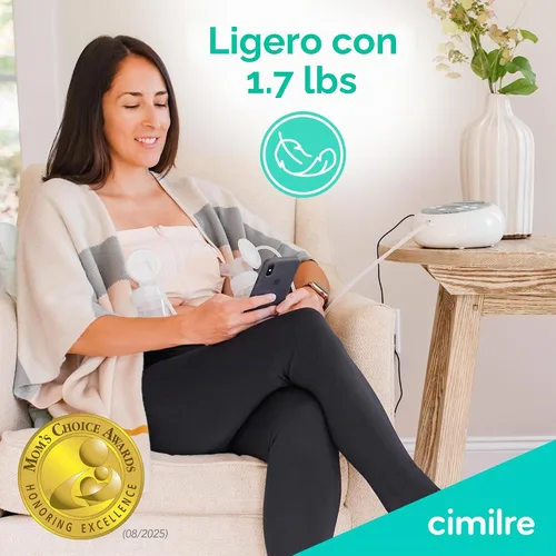 Vista 4 de Extractor de leche eléctrico doble ajustable Cimilre S6