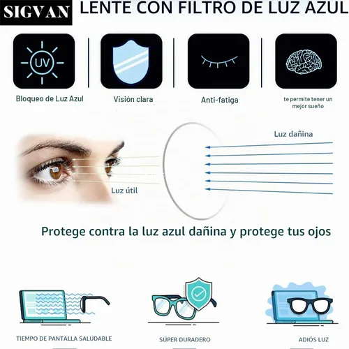 Vista 3 de SIGVAN Lentes de lectura para mujer, con bloqueo de luz azul, bisagra de resorte, diseño de moda, lentes con estampado para mujer