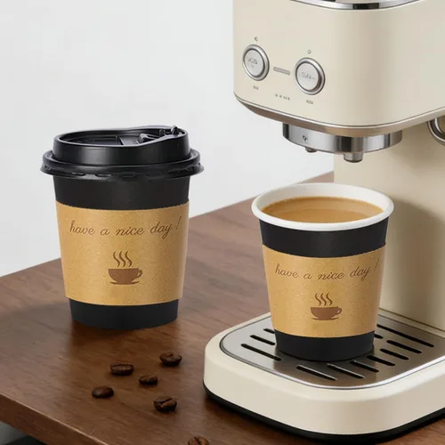 Vista 7 de Lamosi Paquete de 100 tazas de café de 10 onzas, vasos de papel desechables