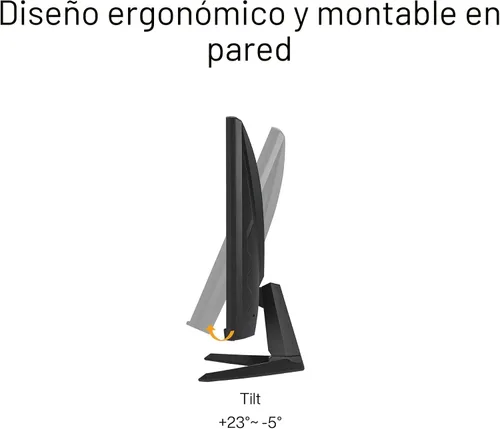 Vista 4 de ASUS TUF Gaming 24" (23.8" visible) Monitor 1080P (VG249QE5A) - FHD, overclock de 144Hz a 146Hz, IPS, sincronización de desenfoque de movimiento