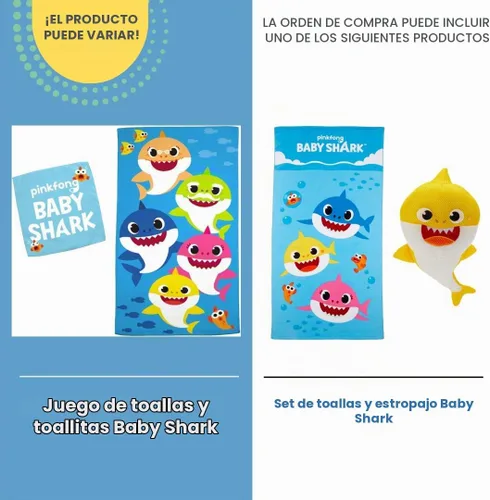 Vista 2 de Franco - Conjunto de toalla con toallita Tiburón bebé