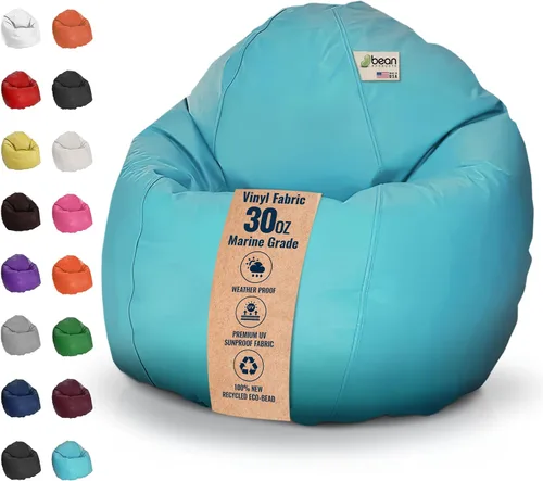 Vista 8 de Bean Products Funda de vinilo para puf de barco marino, estilo retro, resistente a la intemperie, para adultos, funda lavable sin relleno, cómoda