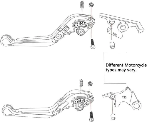Vista 4 de Embrague para Yamaha FZ6R FZ 6R FZ-6R 2009 2010 2011 2012 2013 2014 2015 2016 2017 Palanca de embrague de freno de motocicleta Manillar Extremo