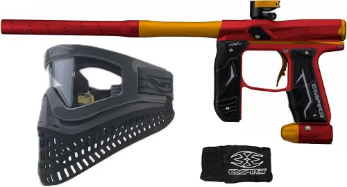 Vista 9 de Empire Axe 2.0 - Marcador de pistola de paintball de competición con paquete de máscara de paintball JT Proflex-X Negro polvo/Negro polvo