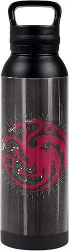 Vista 8 de Game of Thrones OFFICIAL Baratheon Sigil - Botella de agua aislada de 24 onzas, resistente a fugas, acero inoxidable aislado al vacío con tapa