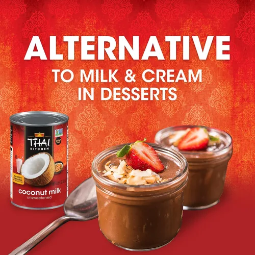 Vista 7 de Thai Kitchen leche de coco sin gluten y sin azúcar, 13.66 onzas líquidas