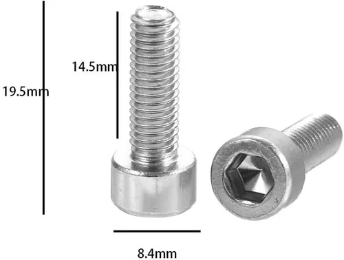 Vista 2 de 2 unids/set bicicleta titular tornillo hervidor rack tornillo aleación aluminio M5x15mm botella agua jaula pernos para bicicleta MTB bicicleta
