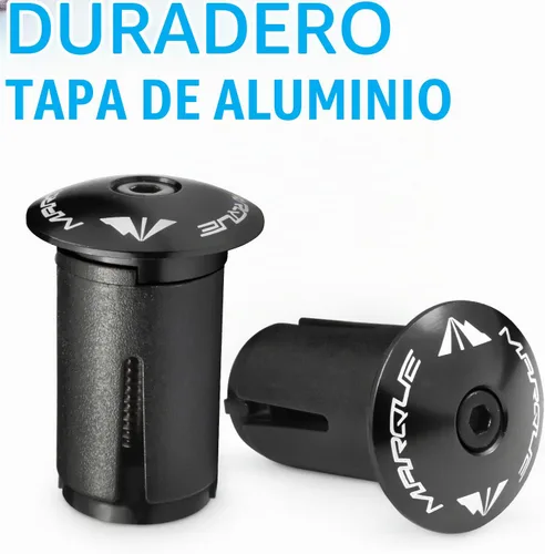 Vista 4 de MARQUE Alloy ENZ - Tapones para manillar de bicicleta de carretera, extremos de barra de mango de aluminio, tapones para barras de caída, tapas