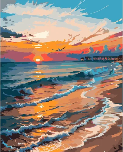 Vista 13 de QUITEDEW Pintura por números para adultos principiantes, pintura de paisajes por números, kits de pintura de jardín por números, adecuados