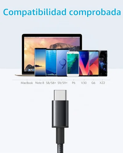 Vista 2 de Anker - Cable USB A a USB C, cable USB a USB C Para iPhone 17 Series, Samsung Galaxy S10 / S10+, LG V30, Beats Fit Pro y más