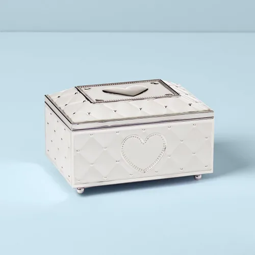 Vista 2 de Lenox Childhood Memories - Joyero de unicornio personalizado, organizador de joyas musicales grabado, My First Jewelry Box para niños, niñas pequeñas