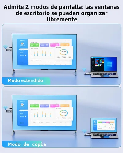 Vista 7 de Transmisor y receptor HDMI inalámbrico Extensor de 328 pies/328.1 ft Entrada de decodificación 4K Salida 1080P Plug & Play Portátil 2.4G/5.8G