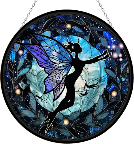 Vista 16 de Anahata - Atrapasoles para colgar en la ventana, diseño de dragón gótico, dragón gótico, adornos de Navidad para amantes de la ficción, decoración