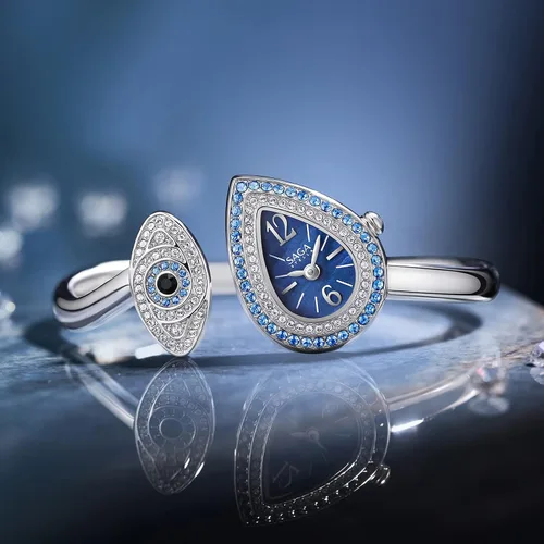 Vista 9 de SAGA Women's Bangle Crystal Collection Inspired Design Bracelet Watch