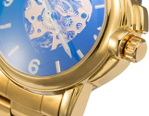 Vista 2 de Reginald Relojes para mujer, reloj de vestir casual a la moda, impermeable, con esfera de esqueleto de mariposa, reloj mecánico automático Negro2