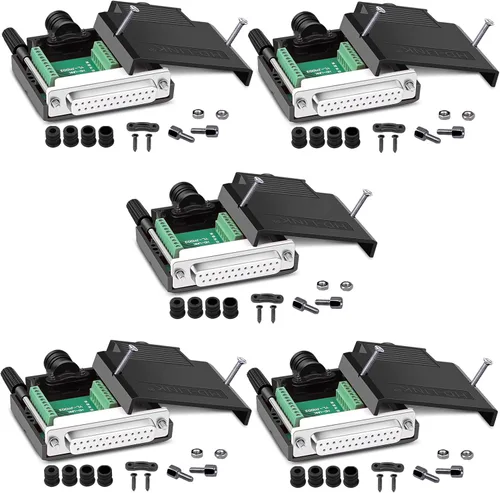 Vista 9 de 2 unids DB25 sin soldadura RS232 serie a 25 pines terminal