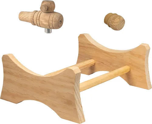 Vista 7 de Soporte de madera, 3/4" Bung and Spigot para barril de envejecimiento de roble de 2.5 galones (10 litros) - Heritage, soporte para barriles