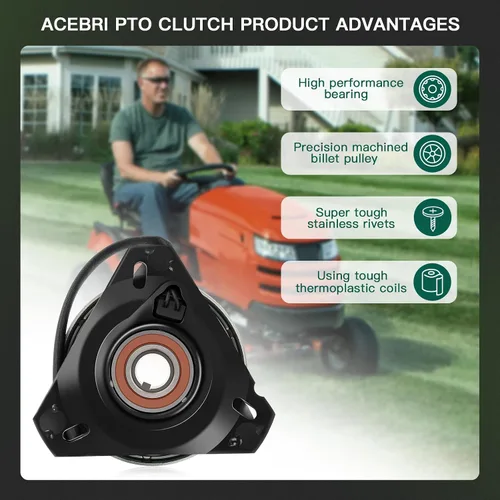 Vista 3 de ACEBRI Embrague de toma de fuerza para CUB Cadet 717-3035 717-3313 717-3467 917-3035 embrague, para Cub Cadet Toro Warner White Outdoor ZT-1850