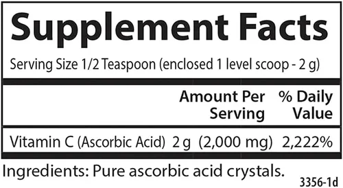 Vista 4 de Carlson Labs Cristales de vitamina C sin OMG, 6 onzas