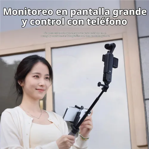 Vista 2 de PGYTECH Trípode de poste de extensión 2 en 1 con monitor de teléfono