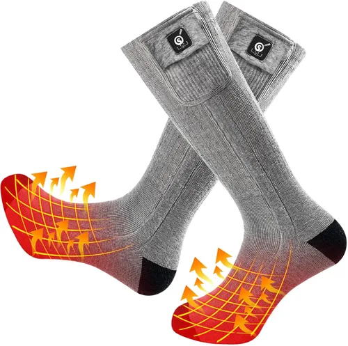 Vista 11 de SNOW DEER Calcetines calefactables, calentador de pies eléctrico con batería recargable para hombres y mujeres, invierno, esquí, caza, camping