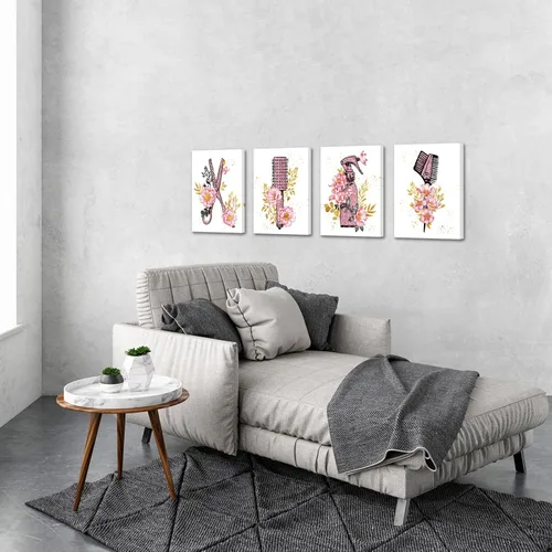 Vista 4 de SkenoArt Salón de belleza Arte de pared Herramientas de corte de pelo Pintura Peluquería Decoración de pared Decoración de pared Moda Cosmética