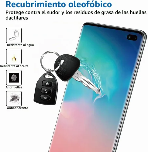Vista 6 de AACL Protector de pantalla de vidrio templado curvado para Samsung Galaxy S10 Plus