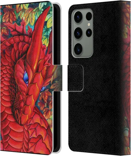 Vista 314 de Head Case Designs Officially Licensed Carla Morrow Galactic Entrancement Dragons Leather Wallet Case Compatible with Samsung Galaxy A07 4G