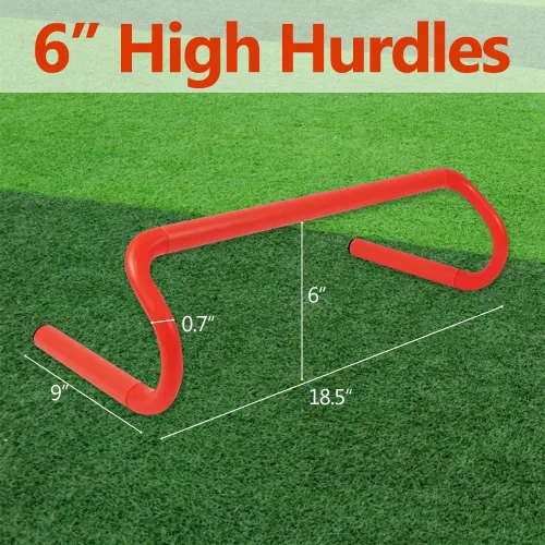 Vista 2 de YEXEXINM Paquete de 6 obstáculos de entrenamiento de velocidad de agilidad, 6 pulgadas desmontables de entrenamiento de agilidad, equipo de práctica
