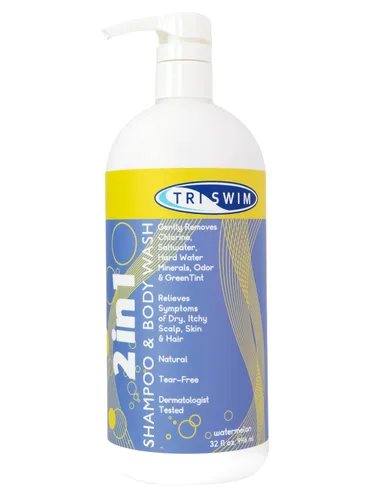 Vista 8 de TRISWIM Champú de eliminación de cloro de 8.5 onzas líquidas Elimina suavemente el cloro, el agua salada y la acumulación de agua dura Alivia