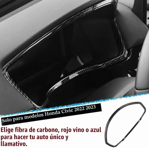 Vista 3 de MUXEE 11th Gen Civic Dash Board Instrument Panel Dial Dashboard Trim Cover Frame Trim for Honda Civic 2022 2023 2024 2025 2026 - ABS Carbon Fiber