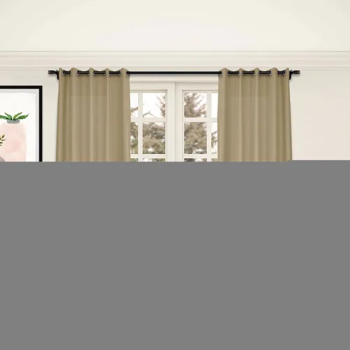 Vista 22 de Frelement Cortinas opacas de lino natural, paneles de cortinas con ojales para sala de estar, cortinas con aislamiento térmico, 52 pulgadas de ancho