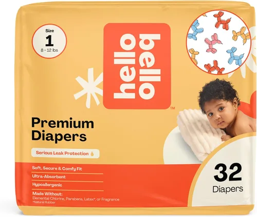 Vista 34 de Hello Bello Premium Pañales para bebé talla 1, 32 unidades de pañales desechables, extra absorbentes, hipoalergénicos con ajuste cómodo y seguro