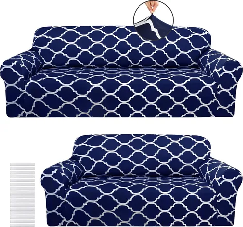 Vista 21 de Peryiter Juego de 1 funda de sofá gris oscuro para sala de estar, fundas de muebles para sofá y sofás, funda de sofá biplaza o sillón, protector