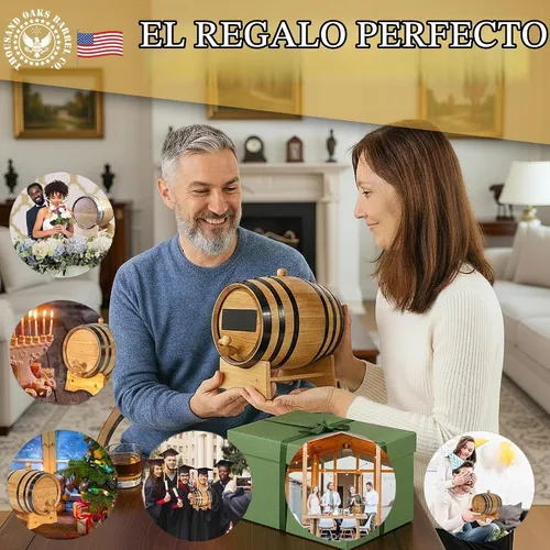 Vista 8 de Mini dispensador de barril de envejecimiento de whisky de roble americano