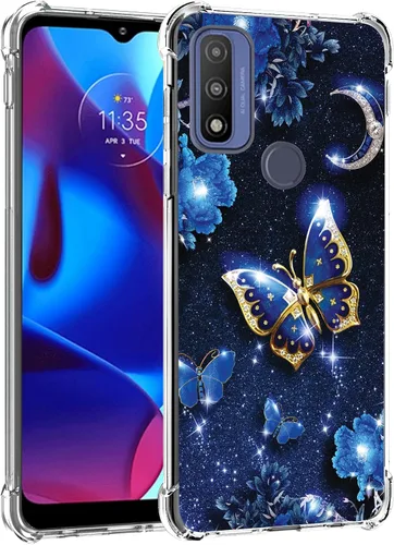 Vista 4 de Funda para Moto G Pure, Moto G Power 2022, TPU de goma suave con cuatro esquinas reforzada anticaídas para Motorola Moto G Pure 2021/Moto G Power