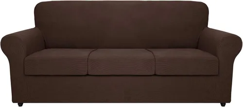 Vista 34 de MAXIJIN Fundas para sillas de 2 piezas con brazos, súper elásticas, para sala de estar, perros, a prueba de mascotas, protector de sofá ajustable
