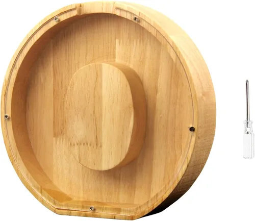 Vista 12 de TAONE Alcancía personalizada para niños, con grabado láser y letras de madera personalizadas