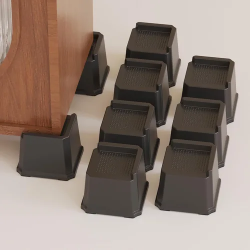 Vista 17 de Elevadores de cama resistentes de 2 pulgadas, elevadores de muebles para marco de cama, sofá, escritorio, silla, elevan hasta 1500 libras, juego