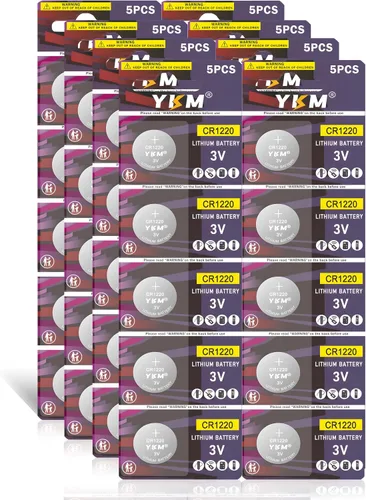Vista 10 de 5 Pack CR1220 3V Lithium Coin Batteries Long-Lasting Button Cell