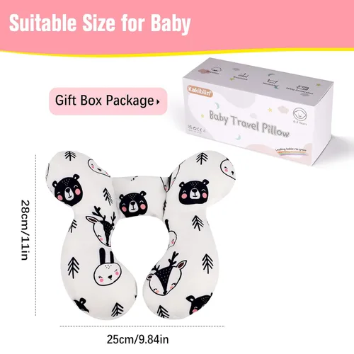 Vista 6 de Kakiblin - Almohada de cuello para bebé, almohada de apoyo para bebé mejorada, almohada para la cabeza del bebé, almohada de apoyo para el cuello