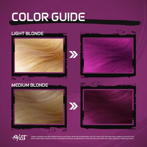 Vista 4 de Splat Berry Blast - Kit de tinte semipermanente para el cabello con blanqueador, 1 aplicación, incluye tinte para el cabello rosa morado, óxido