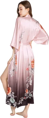 Vista 4 de Silk Botan Long Kimono Robe