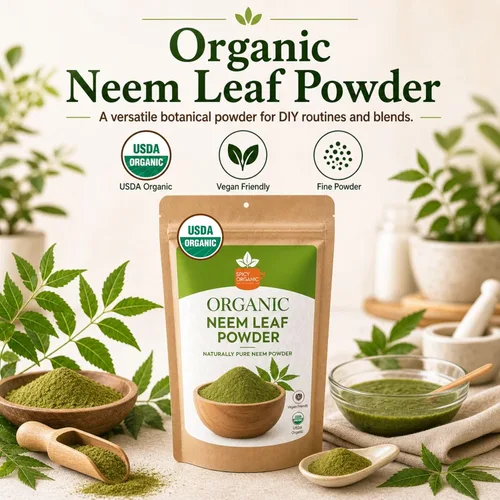 Vista 3 de SPICY ORGANIC Polvo de neem – 16 onzas – Certificado USDA orgánico – Sin OMG – Polvo de hojas de neem secas frescas para cabello y piel saludables