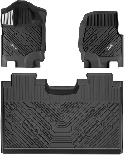 Vista 28 de 3W Alfombrillas para Ford F-150 2015-2025 y F150 Lightning SuperCrew 2022-2025 (sin almacenamiento plano plegable), TPE para todo tipo de clima