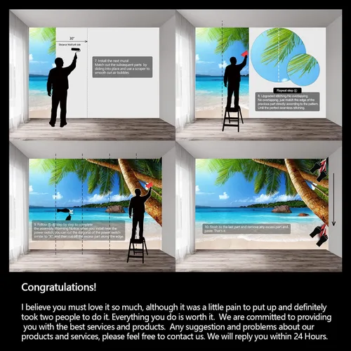 Vista 7 de Mural personalizado (tamaño personalizado, imagen personalizada)