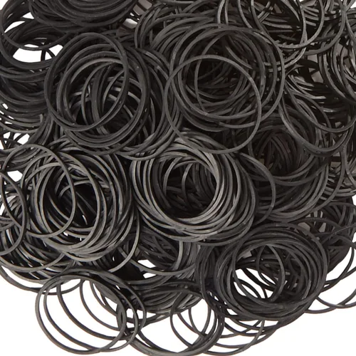 Vista 4 de AIWOQI Bandas de goma tamaño #16 Banda de goma elástica negra pequeña 600 piezas bandas de goma suministros de oficina paquete para el hogar, hogar