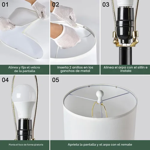 Vista 9 de Juego de 2 lámparas negras de 24.5 pulgadas, modernas lámparas de mesa para sala de estar con puertos USB C+A, lámparas táctiles creativas a rayas
