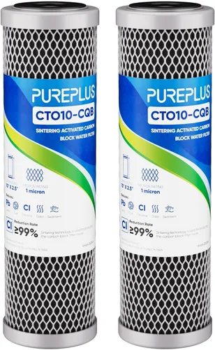 Vista 14 de PUREPLUS Filtro de agua de carbono CTO para toda la casa de 1 micrón, 2.5